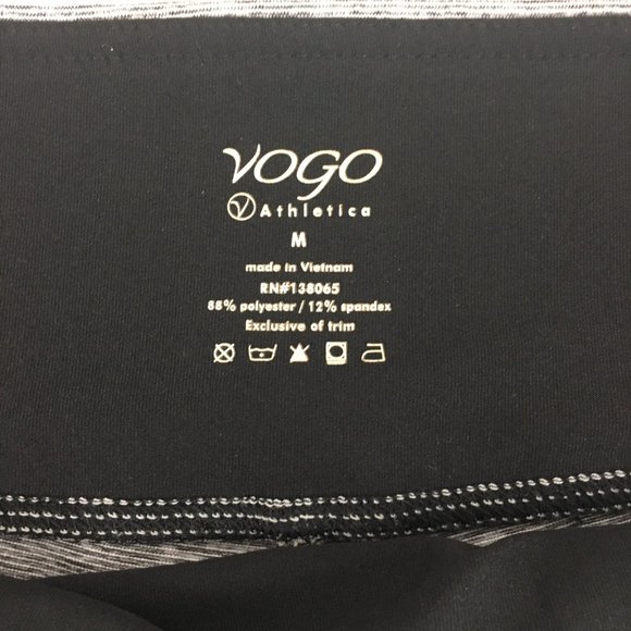 VOGO Athletica Capri Marled Print Leggings Lace Up - Picture 4 of 10